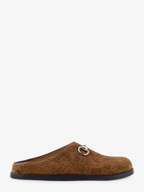 GUCCI Gucci Women Suede Sandals With All-Over Gg Motif