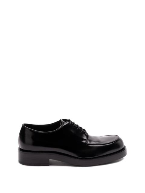 Prada Men Brushed Leather Derby Shoes