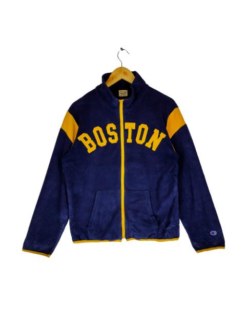Other Designers Vintage CHAMPION BOSTON Embroidery Spell Full Zip Sweater