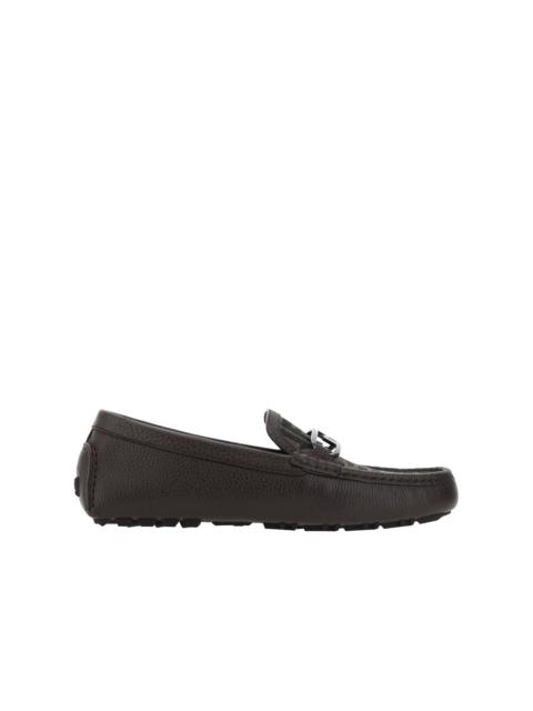 FENDI Fendi Leather Monogram Loafers Men