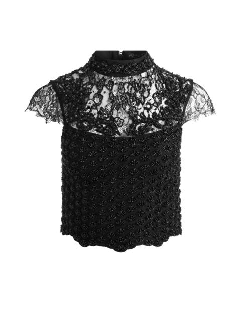 Alice + Olivia PRIA EMBELLISHED TOP