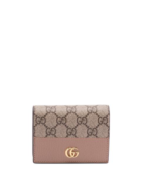 Gucci Women `Gg Marmont` Bi-Colour Card Case Wallet