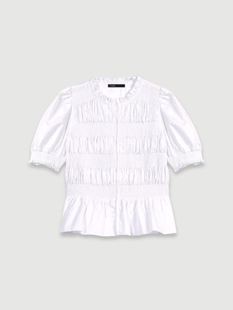 maje Smocked shirt