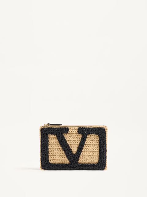 Valentino VALENTINO GARAVANI VIVA SUPERSTAR SYNTHETIC RAFFIA POUCH