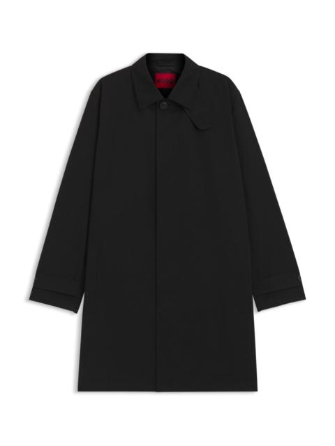 HUGO REGULAR-FIT COAT IN WATER-REPELLENT GABARDINE