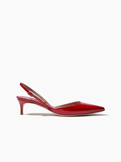 CAROLINA HERRERA Patent Leather Kitten Heel Slingback