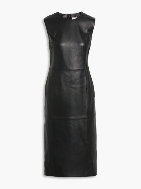 Other Designers Grace leather midi dress