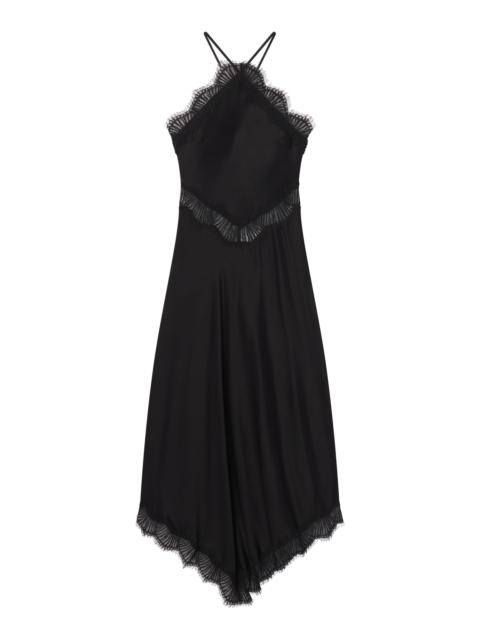 A.L.C. Lucia Satin and Lace Midi Dress