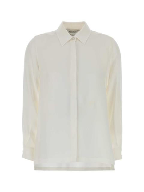 Max Mara Max Mara Women White Silk Geranio Shirt