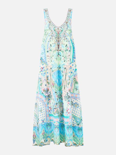 CAMILLA V NECK POCKET DRESS WITH LOW BACK