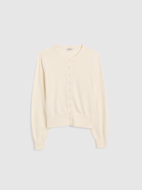 Madewell Button-Front Cardigan in 100% Cotton