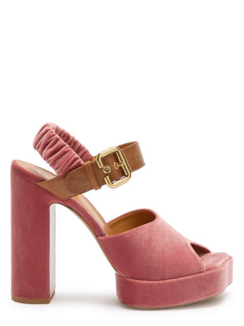 Chloé Chloe Aria Suede Platform Sandals