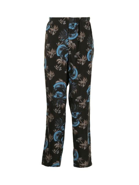 UNDERCOVER PRINTED STRAIGHT-LEG TROUSERS