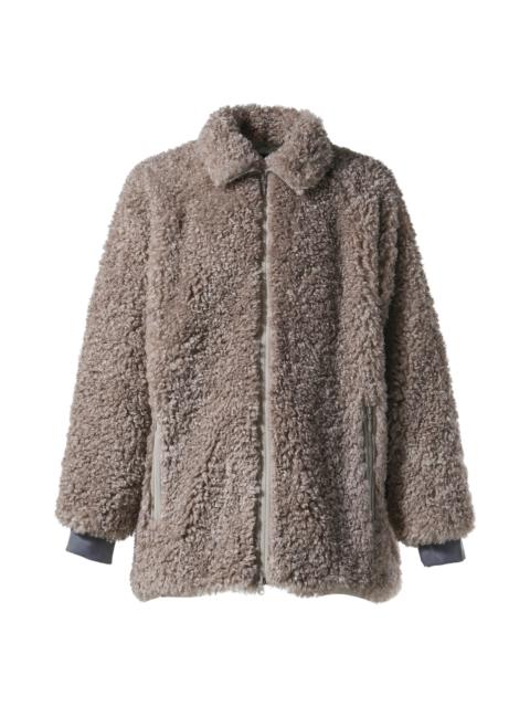 S.C.FUR JACKET - POLY CURLY FUR / BEI