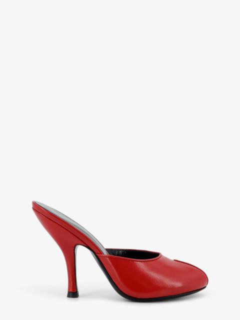 JUDE Jude Leather Date Mule Sandals Red
