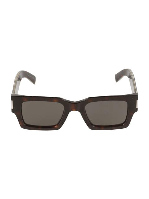 Rectangular Frame Flame Effect Sunglasses