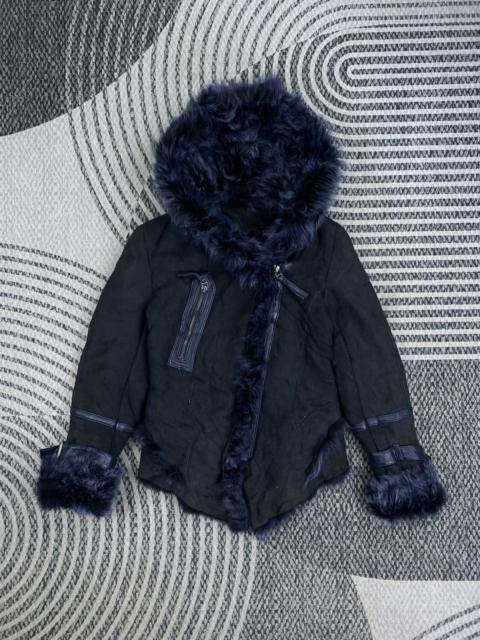 Other Designers If Six Was Nine - 🔥Ferrara Italy Faux Fur Shearling Asymmetrical Hooded Jacket