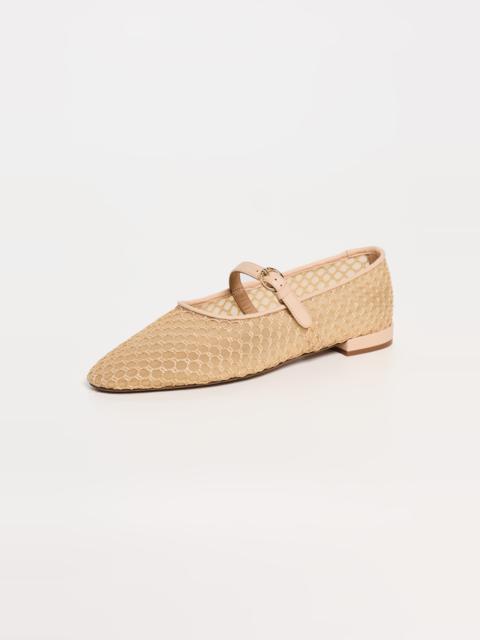 ULLA JOHNSON Isobel Mesh Ballet Flats