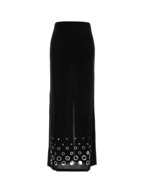 rabanne Rabanne Women Black Stretch Cupro Skirt