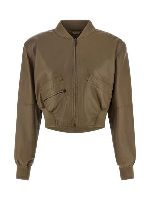 Chloé Crop Fit Leather Jacket