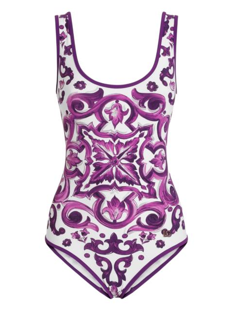 Dolce & Gabbana Majolica-print swimsuit