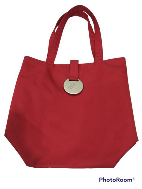 Other Designers Agnes B. Red Tote Bag with metal buckle