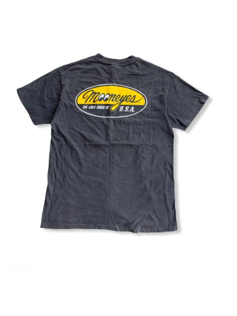 Other Designers Vintage - Vintage 90s Faded Black Mooneyes USA tshirt Single Stich