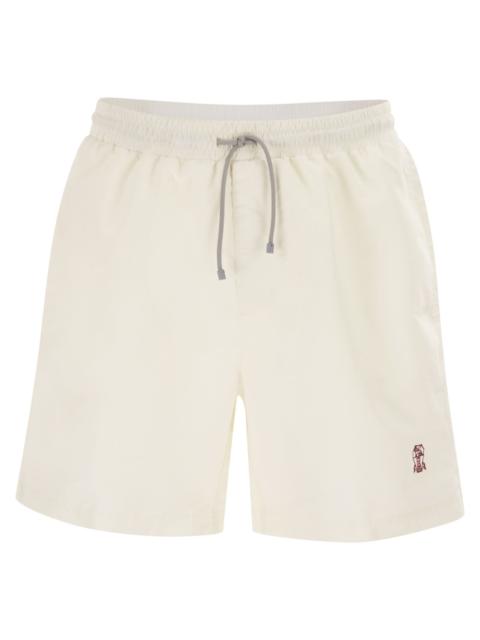 Brunello Cucinelli Brunello Cucinelli Men Swimming Costume With Elastic And Drawstring