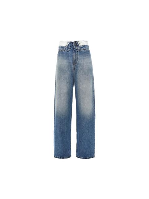 MM6 Maison Margiela JEANS WITH TURNED-DOWN WAIST EFFECT