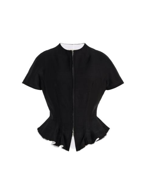 STAUD Maelle Wool Top black
