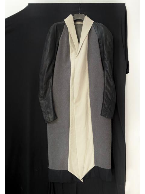 Rick Owens Rick Owens 09FW Runway Beige Black Cut Wool Coat