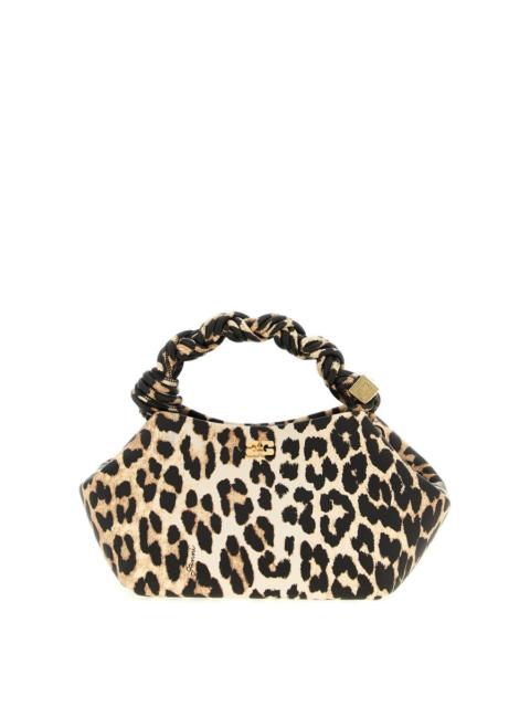 GANNI Ganni Small Bou Bag Leopard Handbag