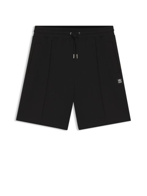 HUGO SHORTS WITH STACKED-LOGO TRIM