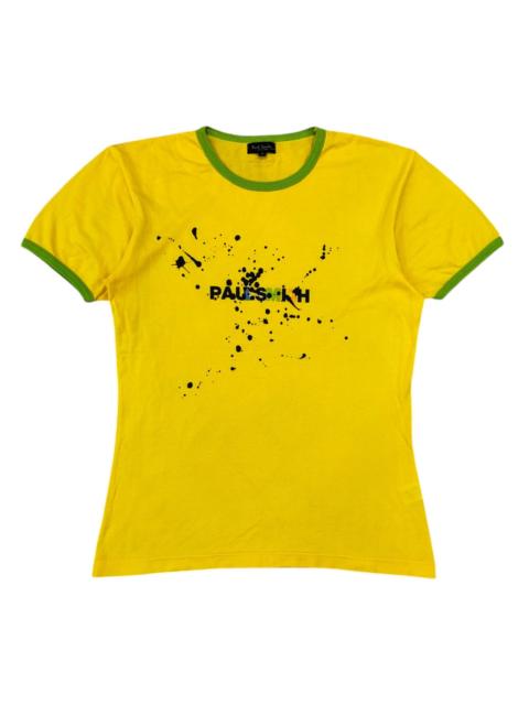 Paul Smith Vintage 90s 2000s Paul Smith paint splatter ringer top