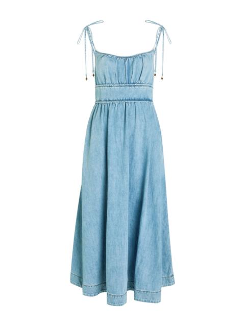 Zimmermann Zimmermann Wanderlust Denim Midi Picnic Dress