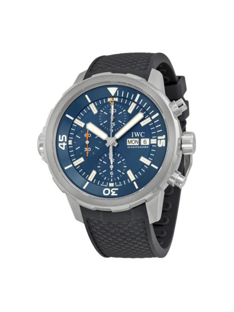 IWC Schaffhausen IWC Aquatimer Chronograph Blue Dial Black Rubber Men's Watch IW3768-05