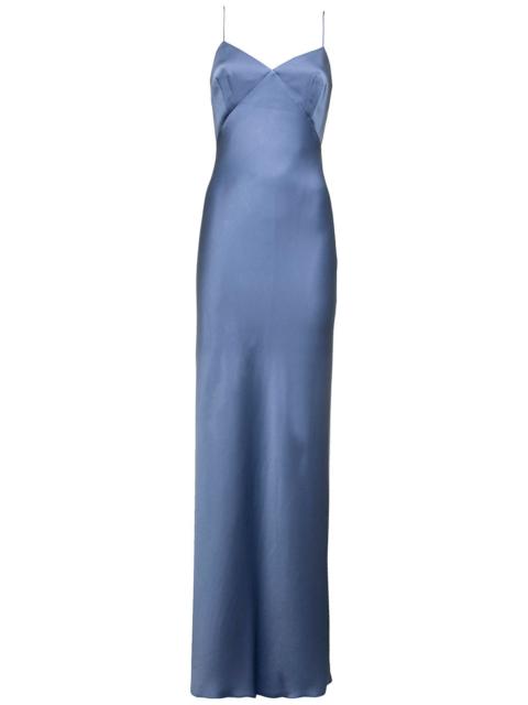 Max Mara Max Mara Women Long Light Blue Slip Dress In Acetate Blend Woman