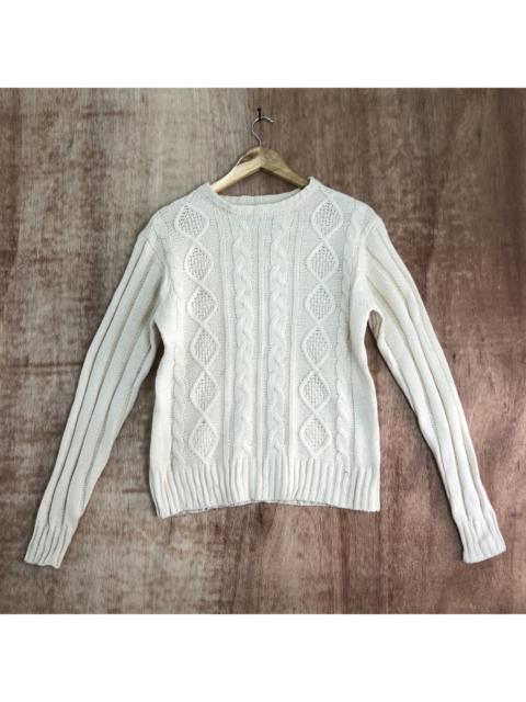 Other Designers Coloured Cable Knit Sweater - Crocheted Pattern Knit Sweater