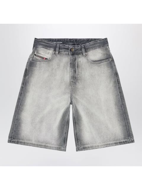 Diesel Diesel Grey De-Sire Skeleton Denim Bermuda Shorts Women