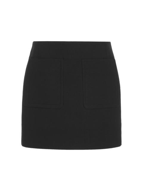 Bottega Veneta Double-Cotton Mini Skirt black