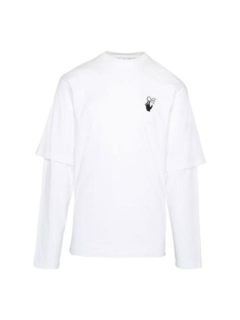 Off-White FW21 White Arrow Long Sleeves Ordinary Version Unisex White OMAB066F21JER004-0110