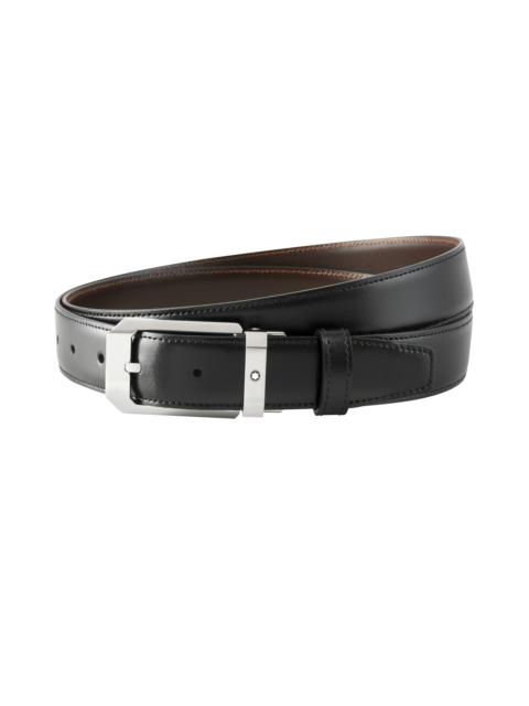 Montblanc Black/brown 30 mm reversible leather belt