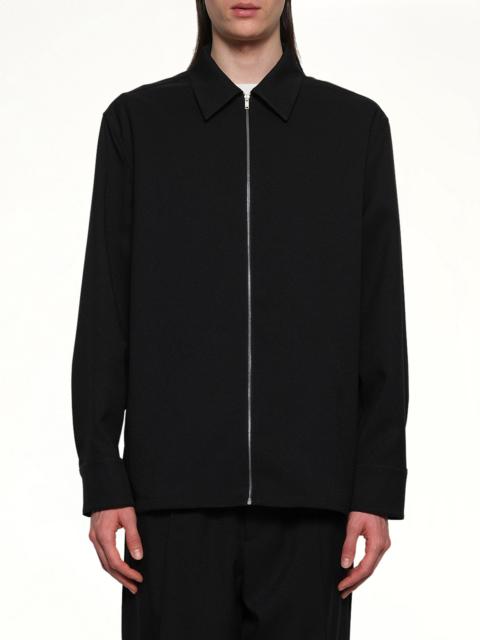 Jil Sander Zip-up Shirt in Black