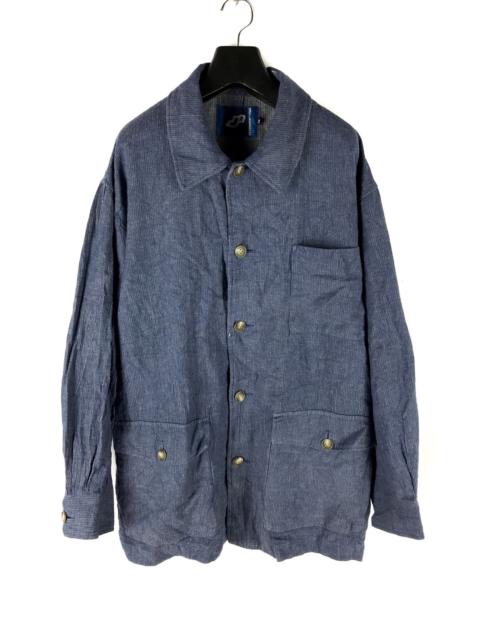 Other Designers Japanese Brand - MR.JUNKO CHAMBRAY SHIRT INDIGO BLUE BUTTON JACKET