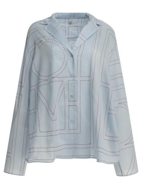TOTEME Toteme Monogram Casual Shirt Light Blue