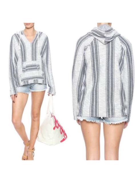 Other Designers Ocean Drive Textured Knit Baja Beach Surf Hoodie