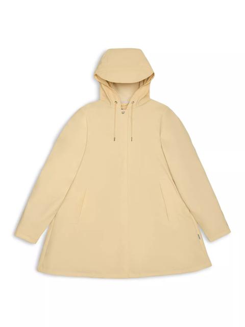 RAINS Hooded A-Line Rain Jacket