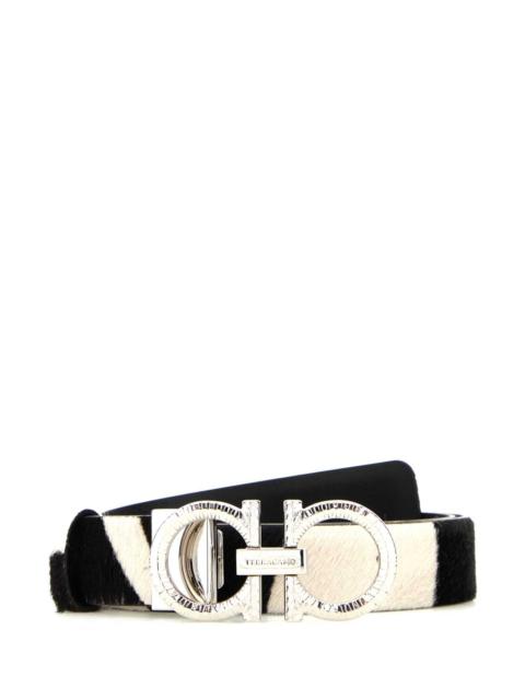 FERRAGAMO Salvatore Ferragamo Women Printed Calf Hair Reversible Belt