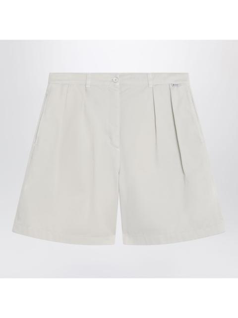Prada Prada Natural-Colored Bermuda Shorts In Gabardine Women