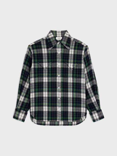 CELINE shirt IN tartan cashmere